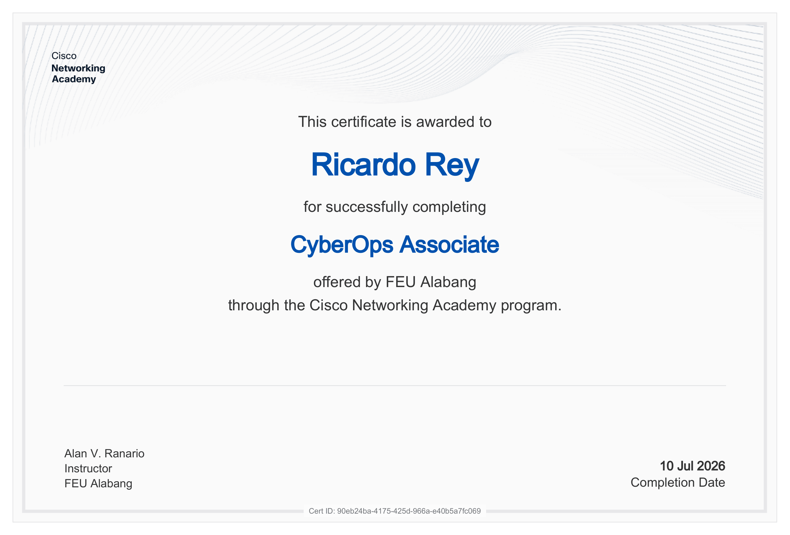 Cisco CyberOps Associate Certificate